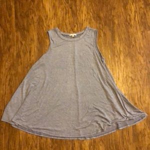 blue grey tank top dress